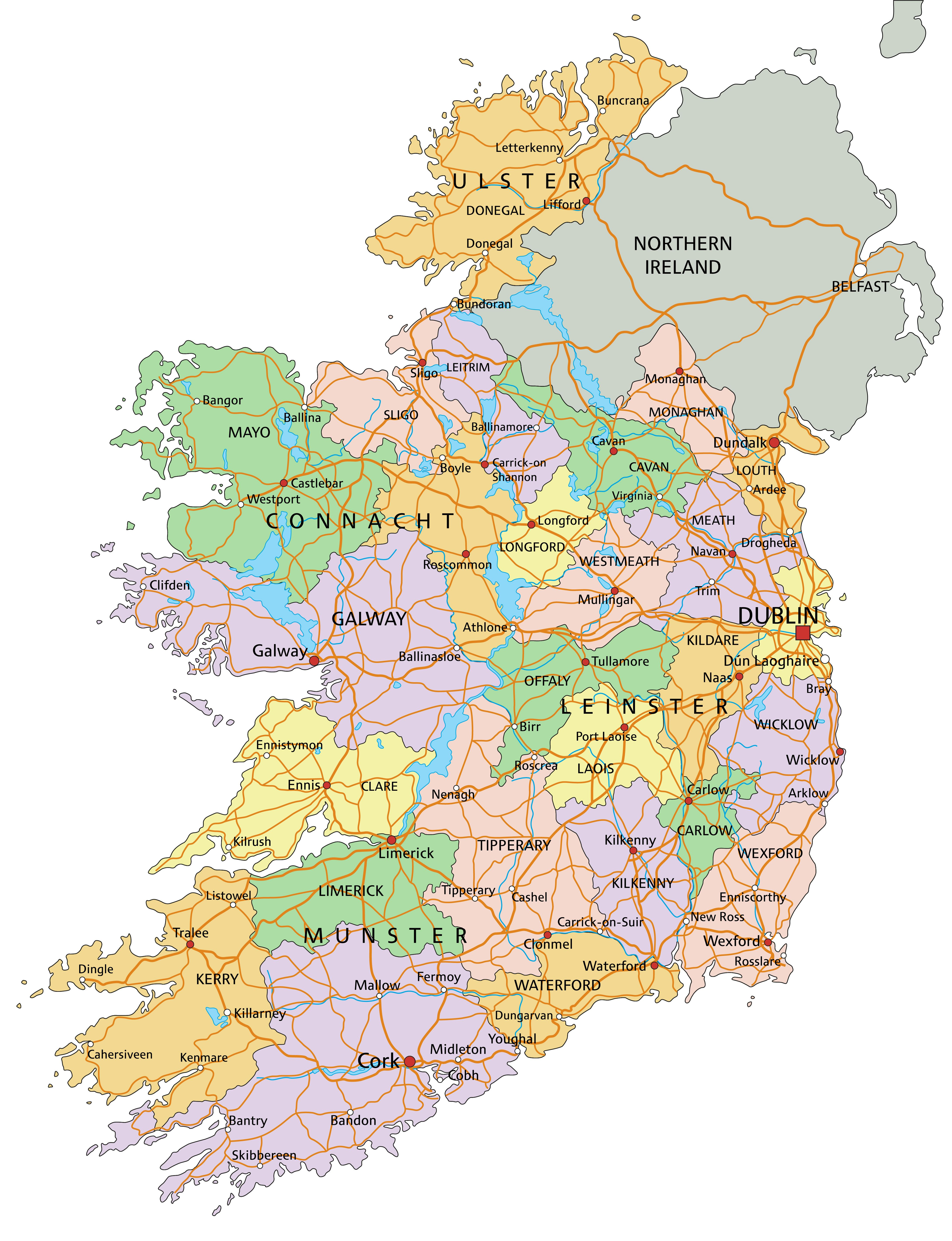 Image Of Ireland Map