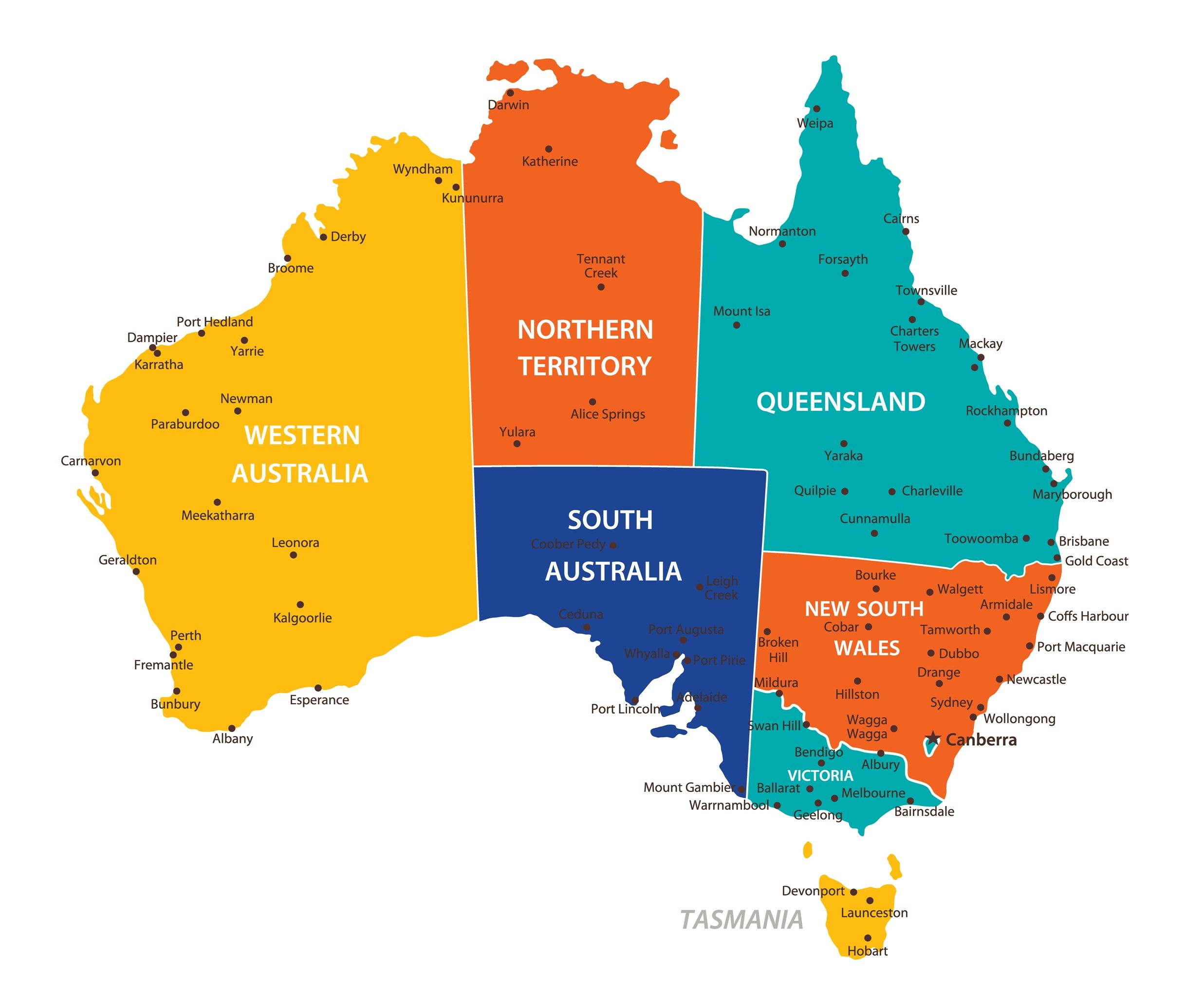 Image Of Australia Map